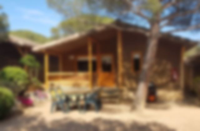 Bungalow porch detail, blurred
